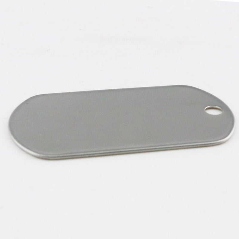 Tinsow 100PCS Blank Bulk Dog Tags for Stamping Engraving Shiny Stainless Steel Military Rolled Edge Backing Dog Tags for Doggies Engraved - Image 3